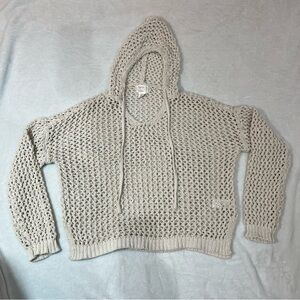 Nicole Miller Artelier Crochet Pullover Hoodie